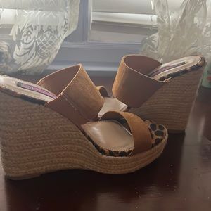 Wild Diva neutral leopard print shoes…